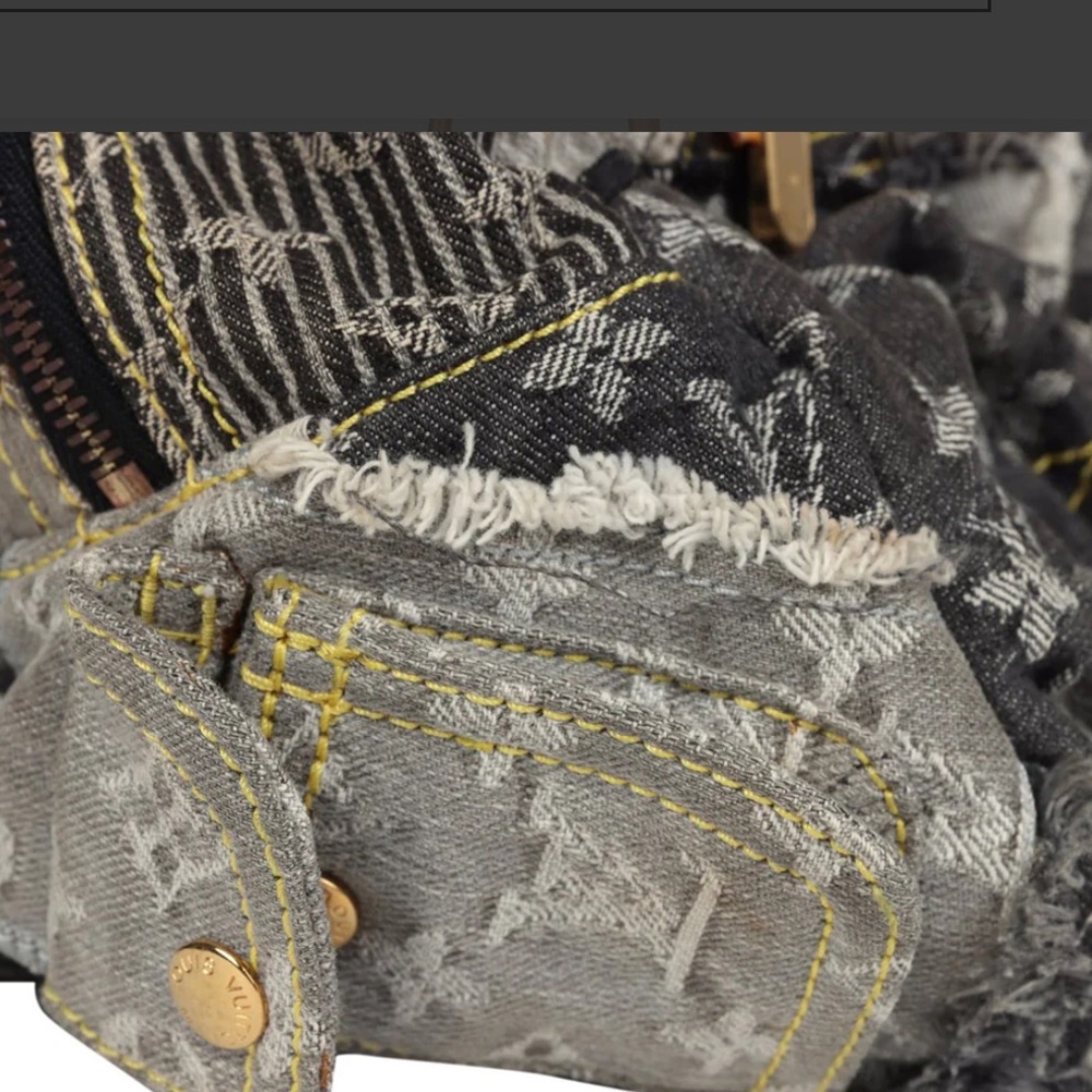 Louis Vuitton denim patchwork bowly - image 3
